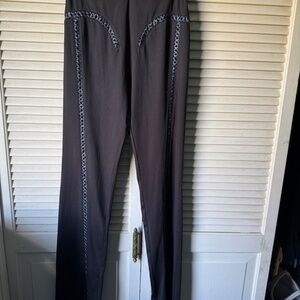 The Kript Black flare lace cut pants